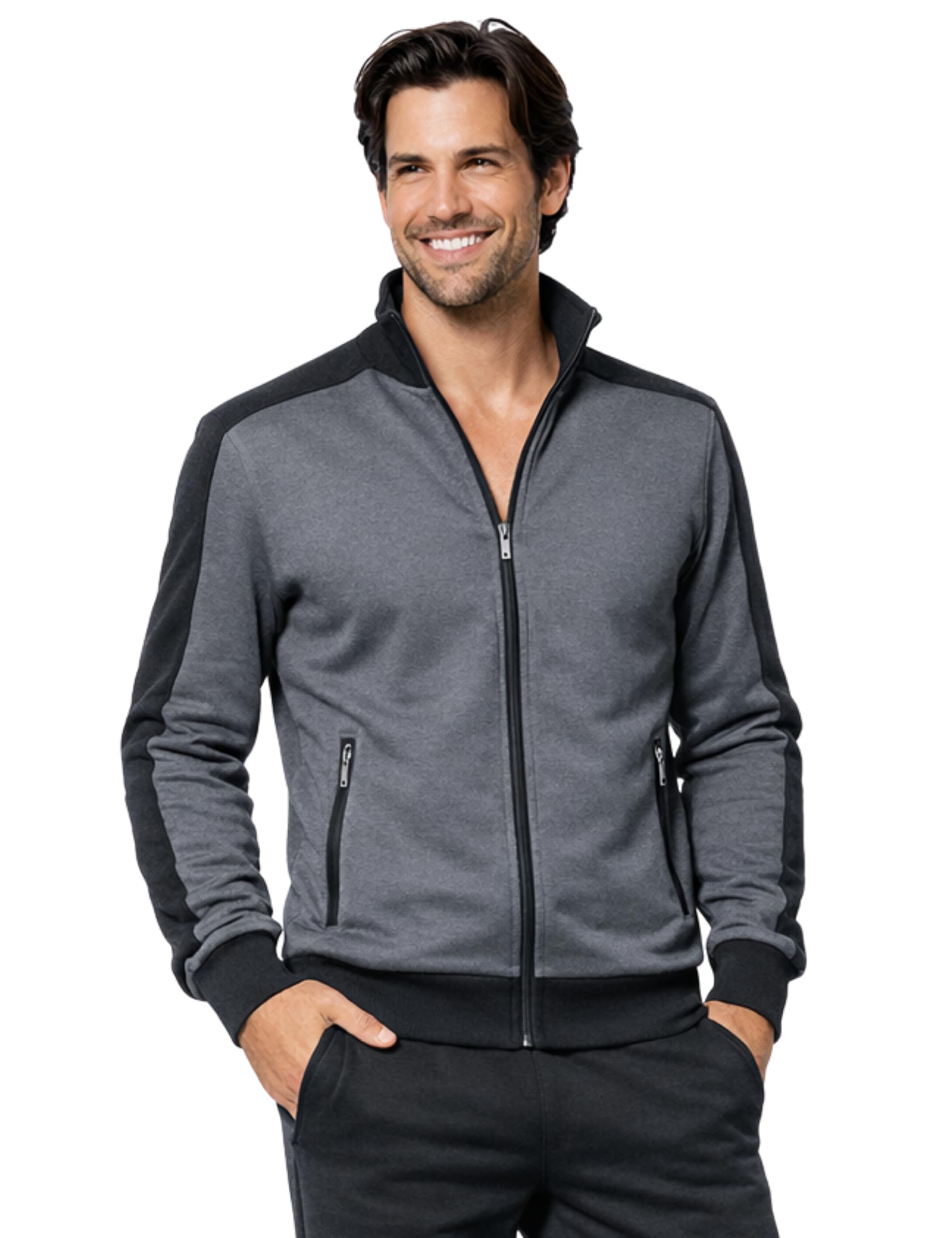 Morgenstern Hausanzug Herren Set Trainingsanzug Freizeitanzug Baumwolle 2-teilig langarm Jacke lange Hose