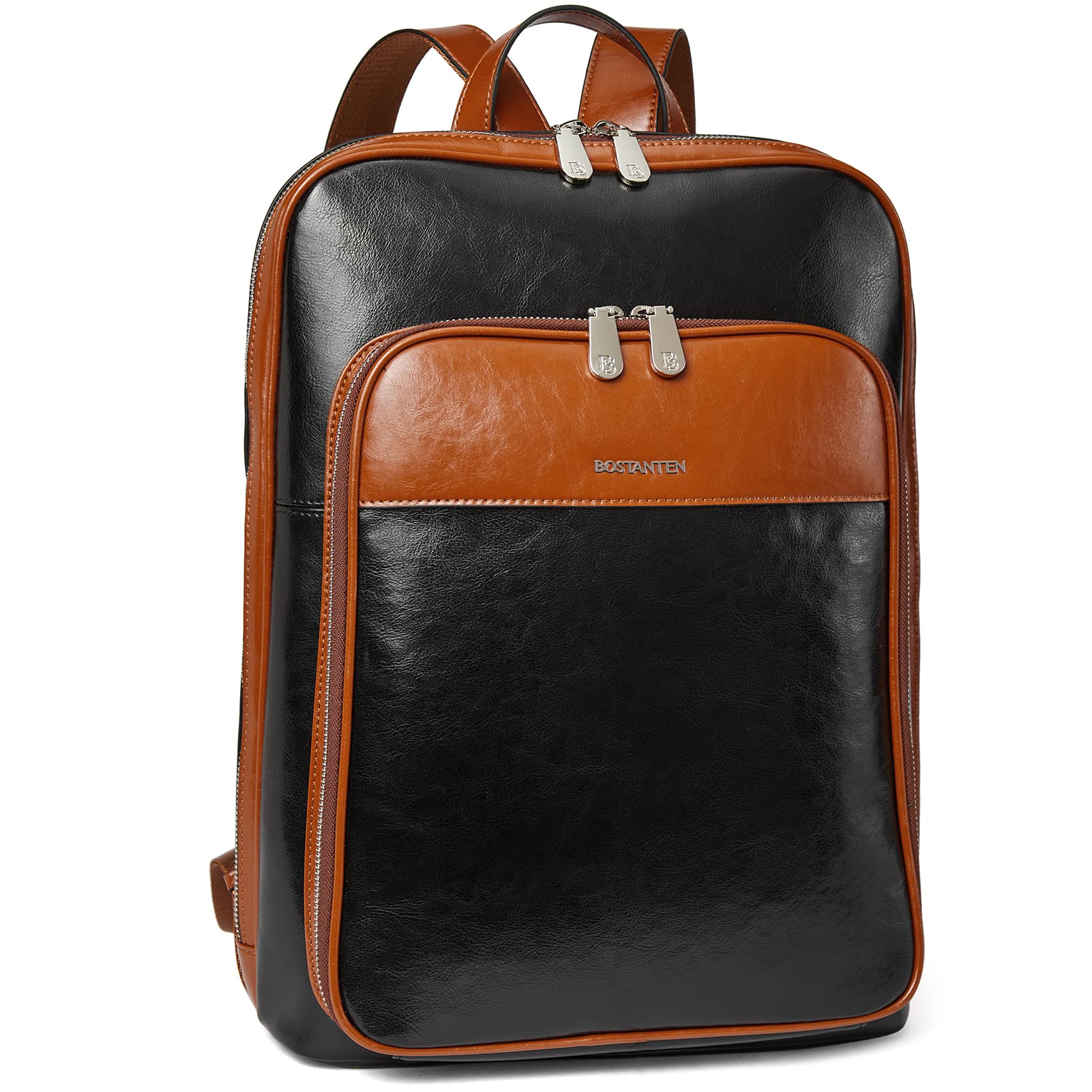 bostanten Leather Laptop Backpack for Women 15.6 inch Computer Bag Travel Work Daypack Large Size Bag-picture-54