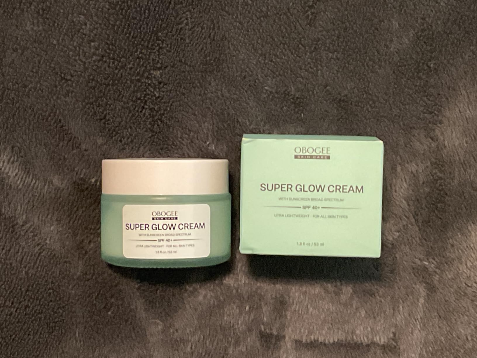 OBOGEE Super Glow Cream with Sunscreen SPF 40+, Lightweight Face Moisturizer with Sun Protection, 5-in-1 Skin Care Benefits 1.8 oz