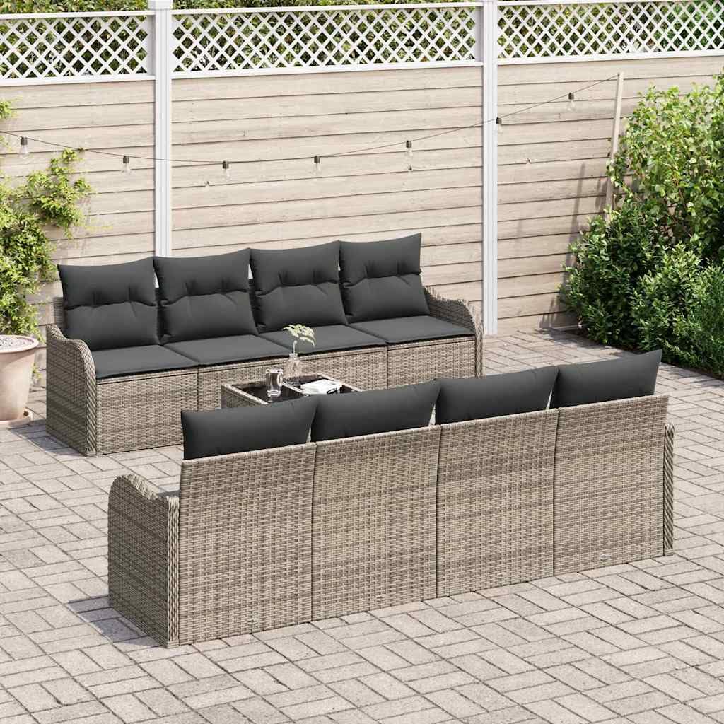 Set di divani da giardino modulari, 7 pezzi, in polyrattan, colore