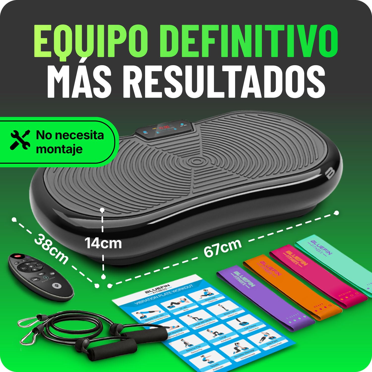 Plataforma Vibratoria Ultra de Bluefin Fitness Máquina de Ejercicios para en Casa