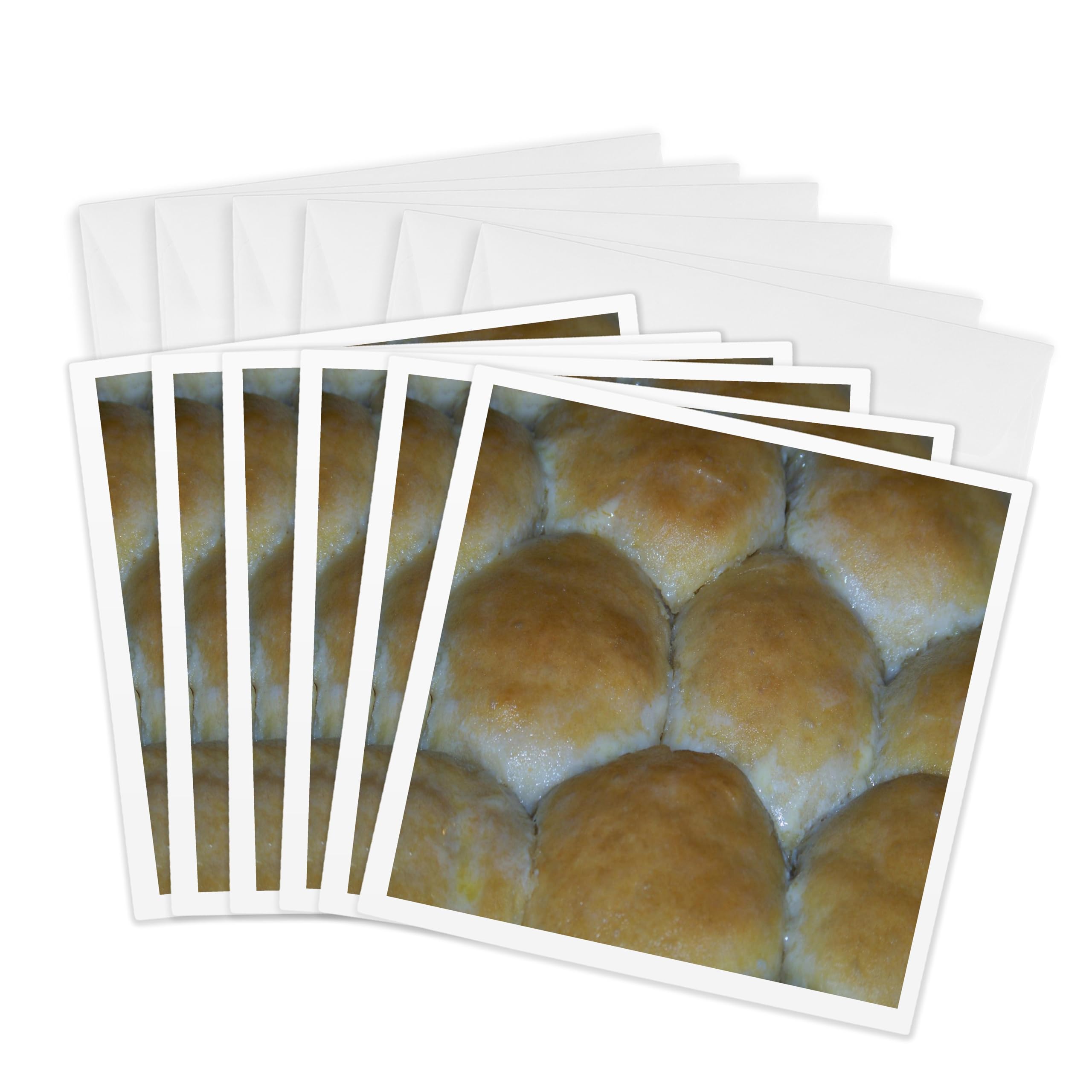 3dRose gc_14191_1 6 x 6-Inch "Biscuits" Greeting Card (Pack of 6)