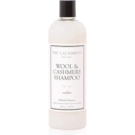 The Laundress New York - Wool & Cashmere Shampoo, Allergen-Free, Adds Scent & Removes Odor, Scented, 32 washes, White, Cedar, 16 Oz