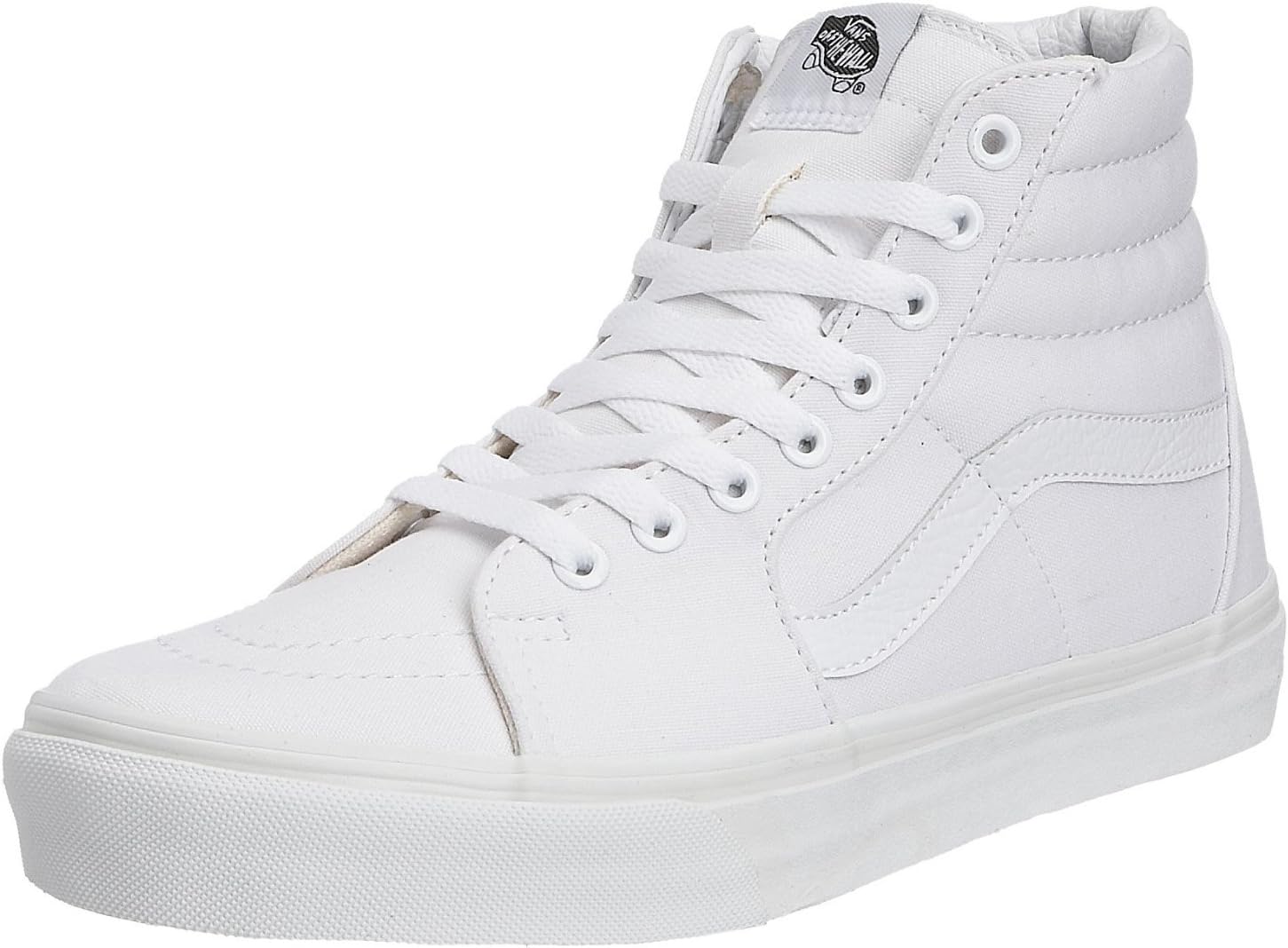 VansAdult Unisex Sk8-Hi Shoes, Size 7/8.5, Color (W00) True White