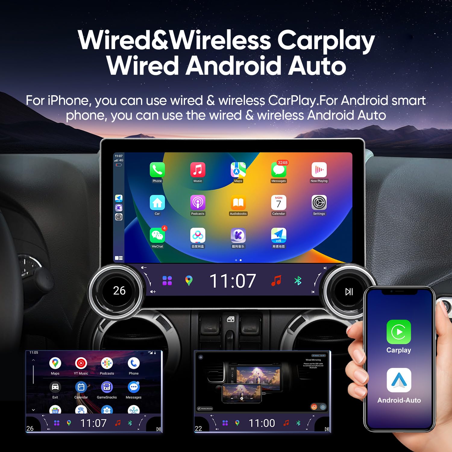 for Jeep Wrangler Radio (JK) /Dodge Ram 2009-2012 Car Stereo | 11.5