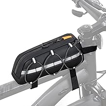 OUUTMEE 2 in 1 Waterproof and Reflective Front Pannier Bag for Mountain and Road Bikes (Black)