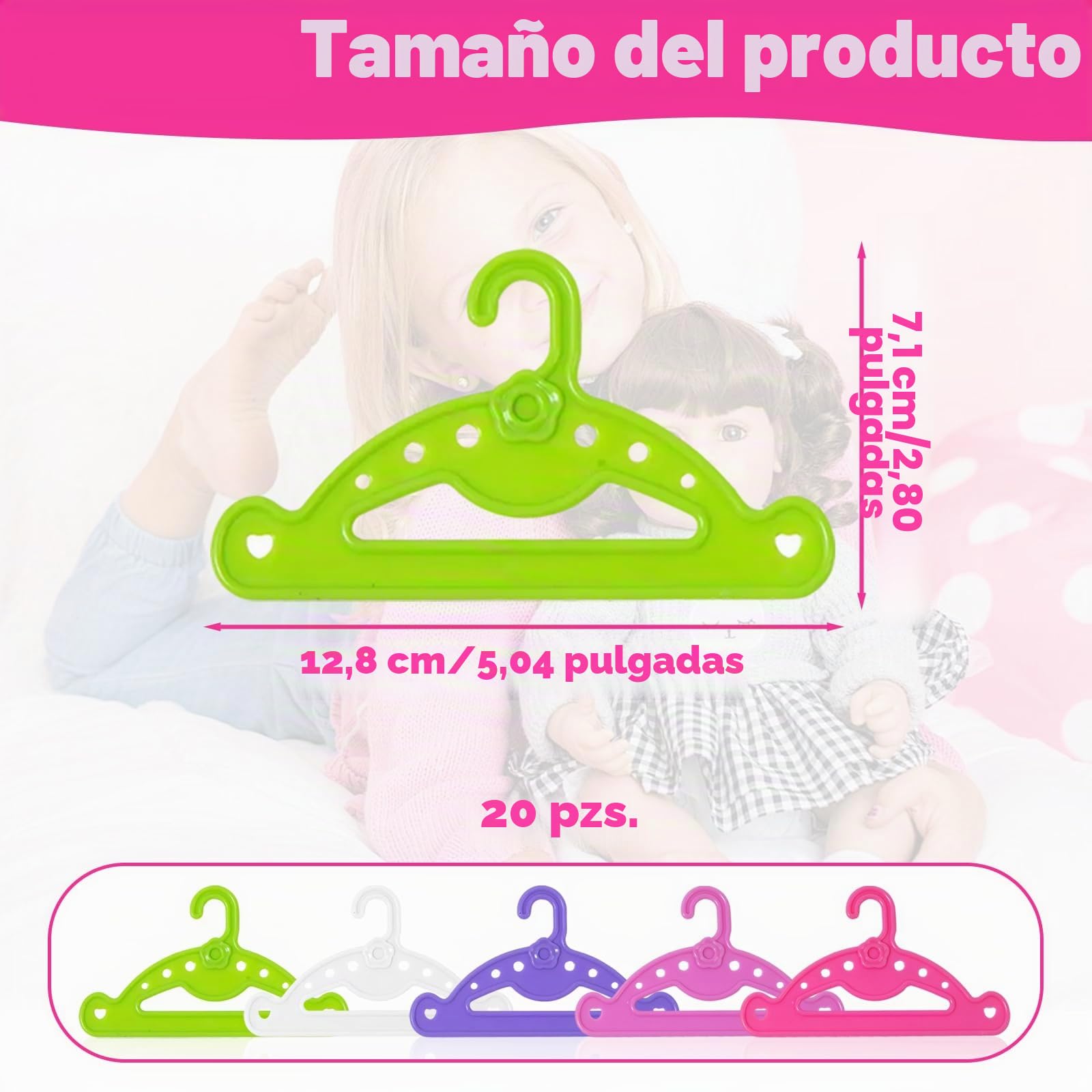 20 Piezas Perchas Infantiles,Perchas Bebe Perchas Ropa Bebe Perchas Niños Plastico Perchas Bebe Recien Nacido Perchero Infantil Antideslizantes,Ahorran Espacio,Antideslizantes,Apilable 12.8cm