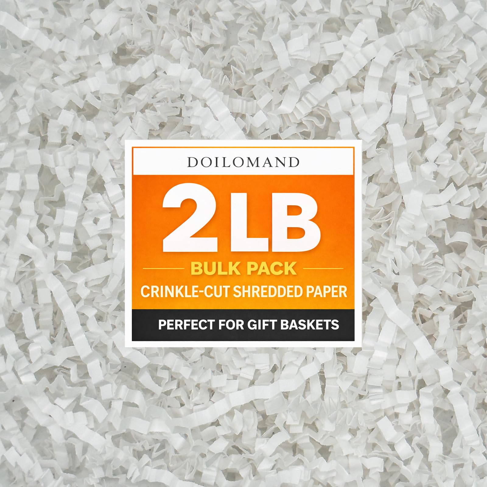Doilomand Papier blanc froissé de 0,9 kg, papier d'emballage décoratif pour boîtes cadeaux, remplissage de panier, protection d'expédition et fournitures d'emballage de fête