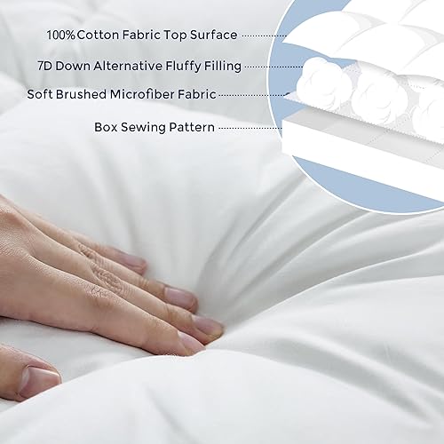 Miniatura 3 de Bafode Cubrecolchón tamaño individual, funda de colchón extra gruesa con bolsillo profundo (8-21 pulgadas), protector de colchón refrescante,