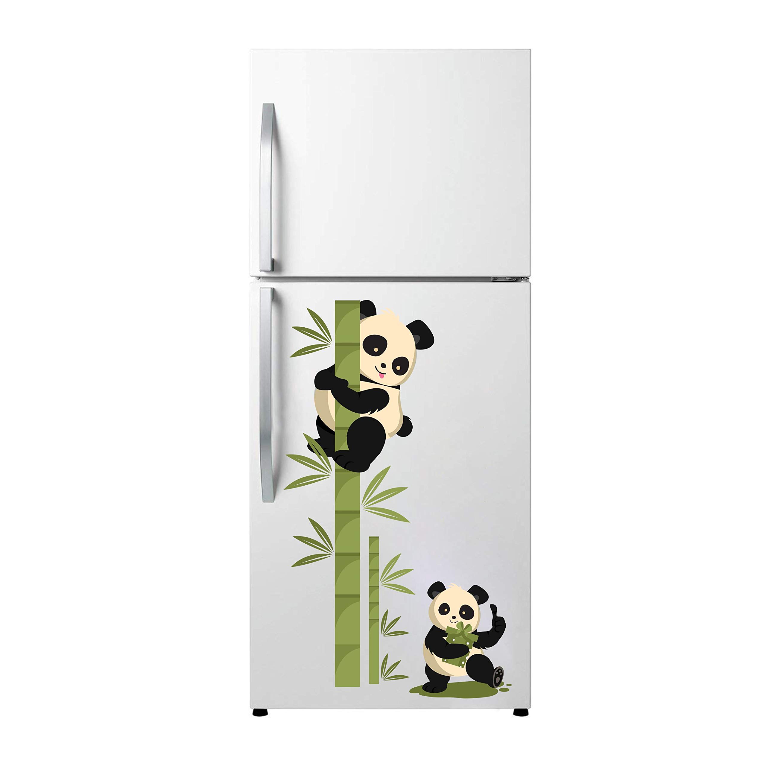 Divine Designs™ PVC Vinyl Self-Adhesive Panda Sitting on Branch Fridge Sticker for Living Room, Bedroom, Office Wall Decoration (6.69 X 11.8 INCH) Pack 1