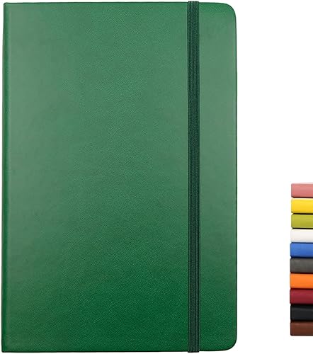 Miniatura 8 de Deziliao - Cuaderno de tapa dura de 160 páginas, cuadernos a rayas para el trabajo, papel grueso prémium de 100GSM, con bolsillo, tamaño mediano de