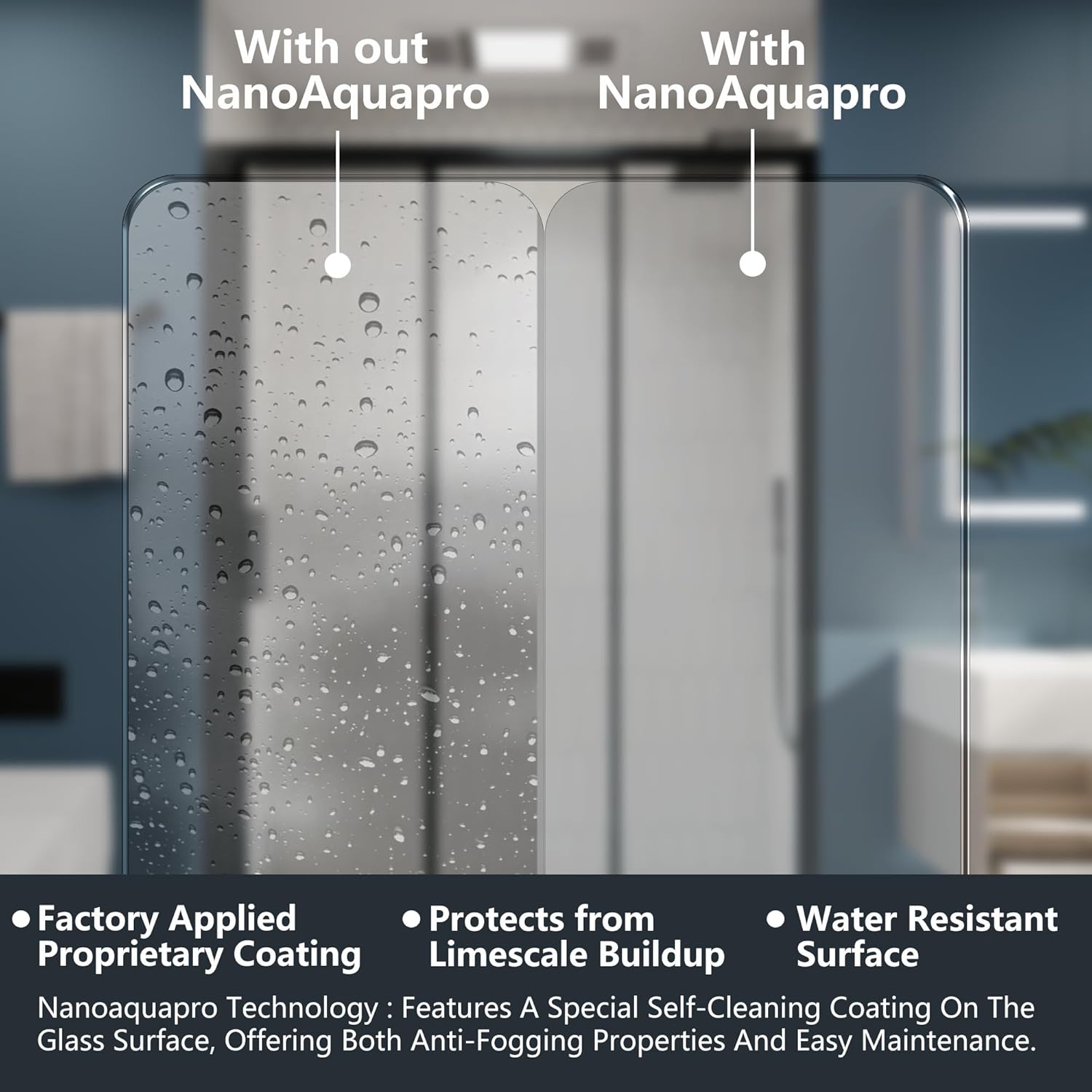 56"-60" W x70 H Tri-fold Sliding Shower Door, Glass Shower Door with 1/4" (6mm) Clear SGCC Tempered Glass,Matte Black Finish,can be Installed Left and Right (Black, 56"-60" W x70 H)