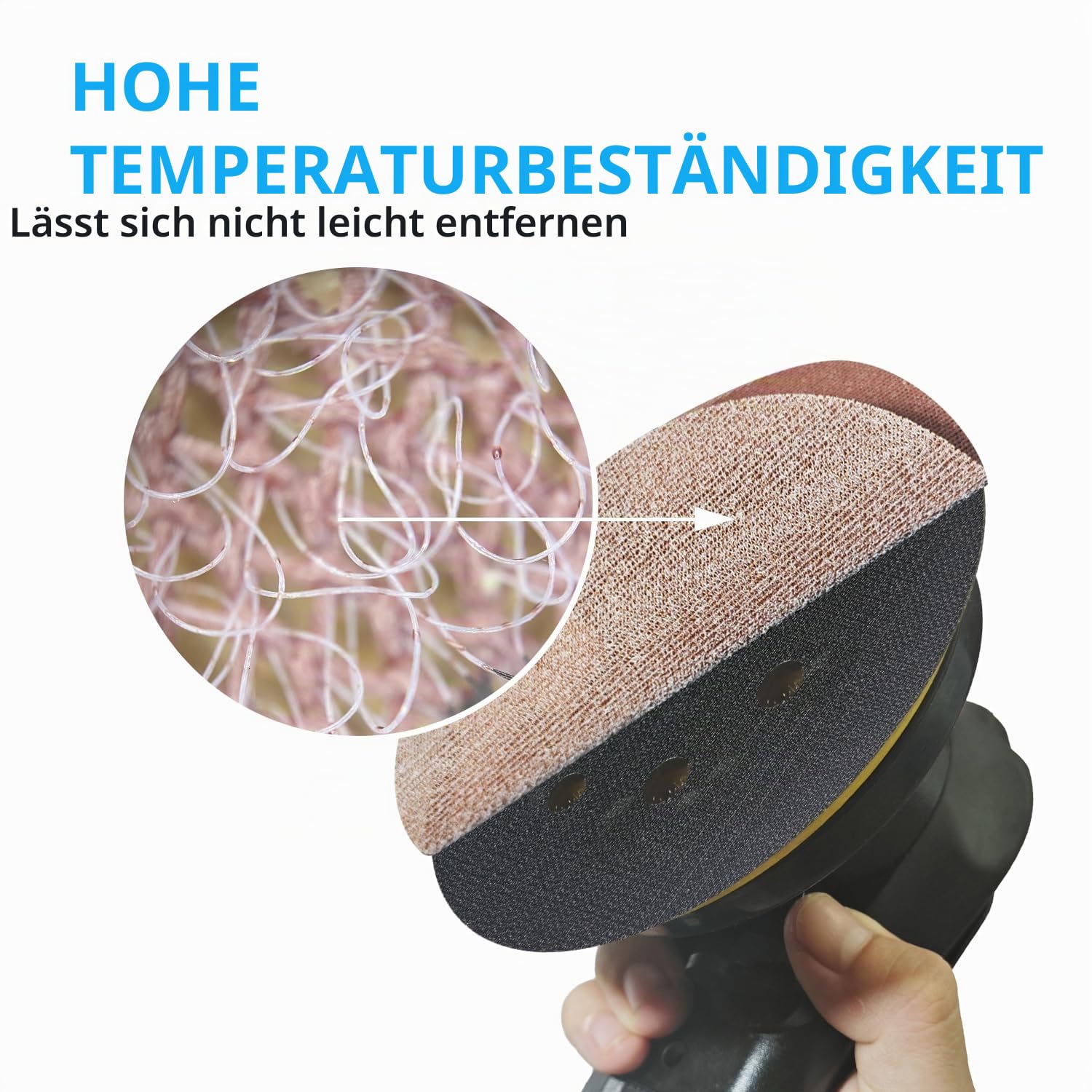 Schleifgitter 150mm Klett 80 Körnung, für 150mm Exzenterschleifer Schleiftellerschoner Schutzauflage 2608000690 8295612111 R7303 GEX 40-150（45 Stück）
