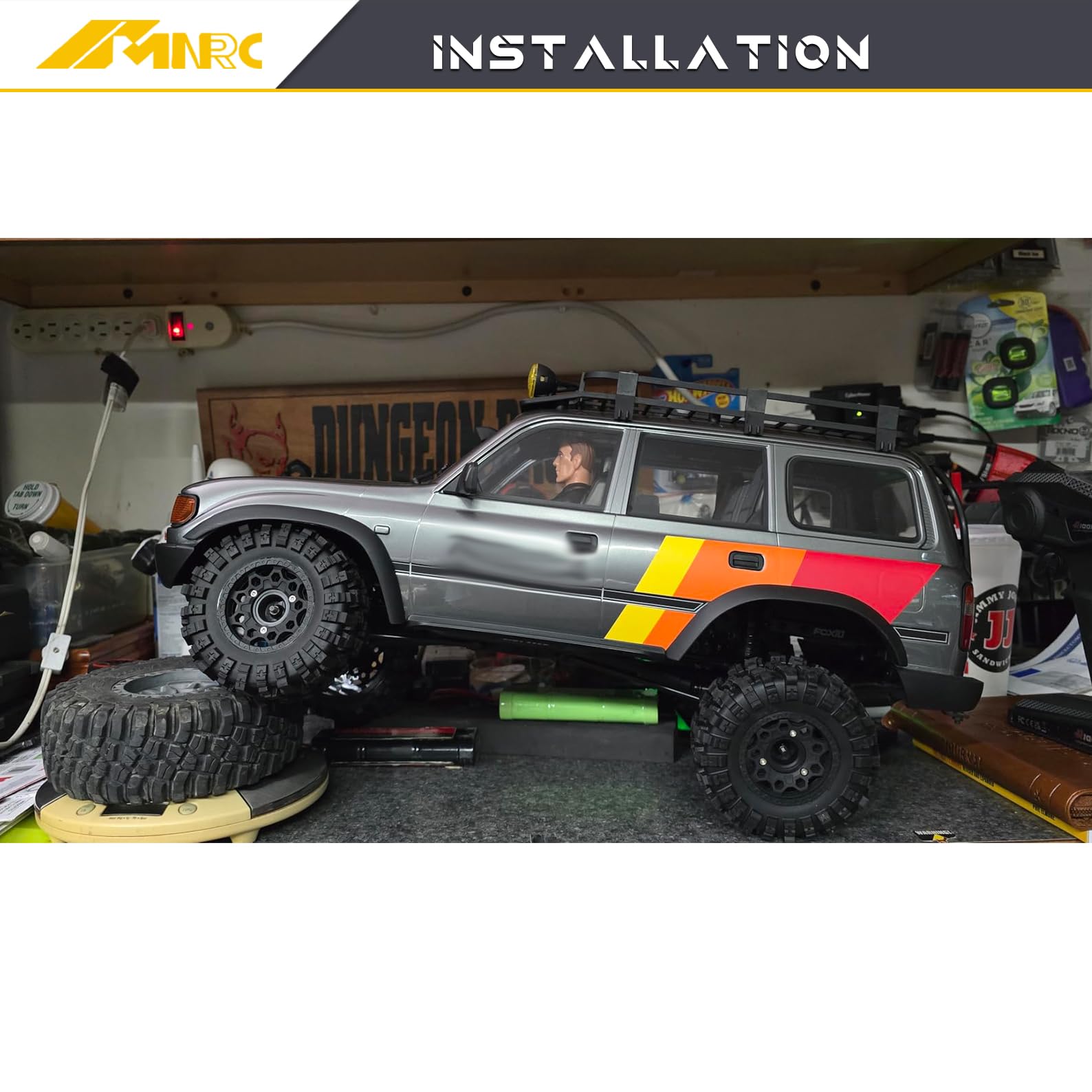 Ruedas de plástico RC para camión de curso corto y neumáticos de goma y kit hexagonal de 12 mm, 14 mm, 17 mm para 1/10 Axial SCX10 II III Redcat Gen7 Gen8 TRX4 Senton Slash 4×4 2WD Series