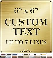 Prestige Custom Office Door Sign - 6x6 Inch Personalized Name Plate, 18 Colors, Engraved Acrylic, Indoor/Outdoor, Made in USA by MySignCenter