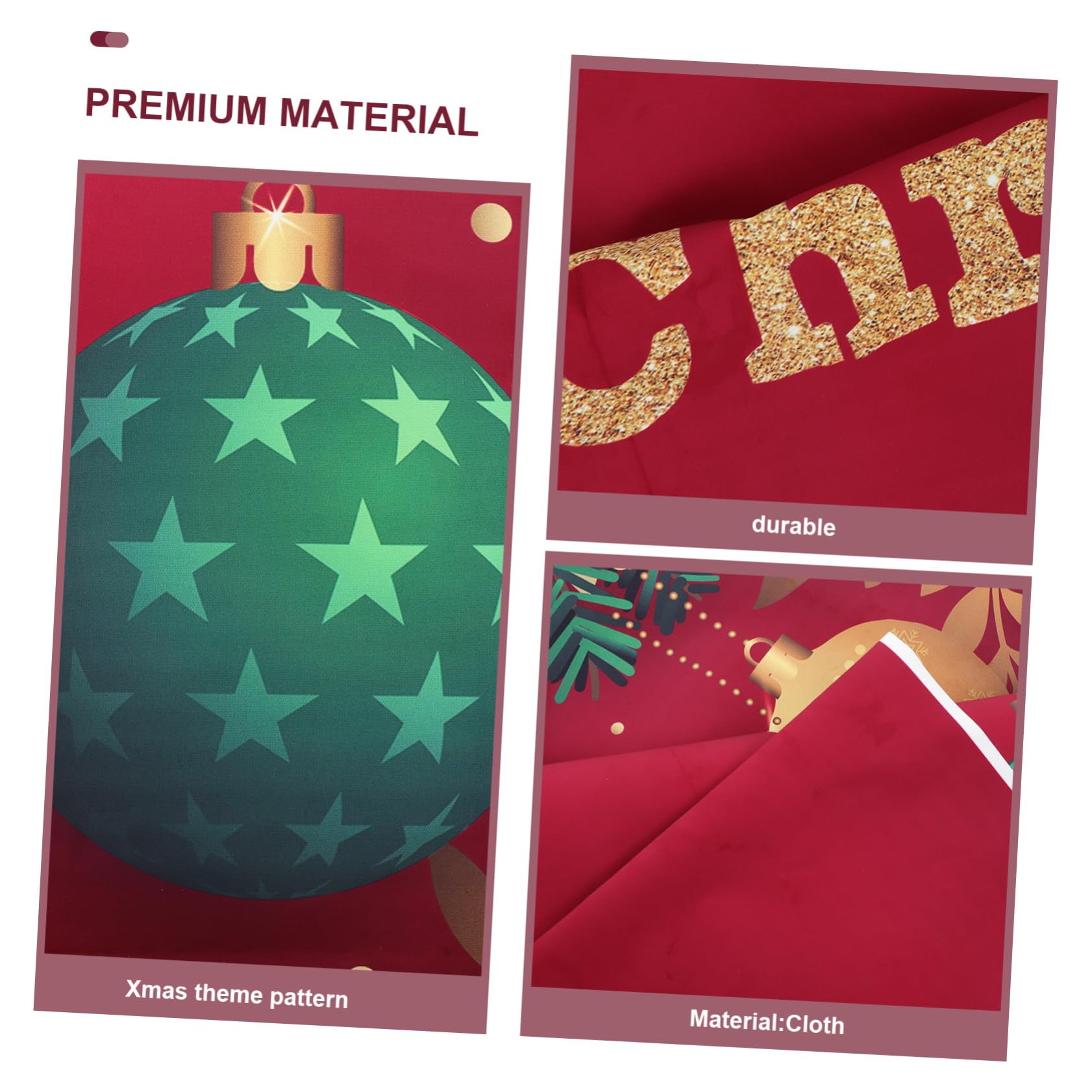 HOMSFOU 5pezzi Sfondo Natalizio Decorativo Per Fotografia Striscione Da Parete Con Atmosfera Festiva Per Decorazioni Domestiche e Feste Di Natale