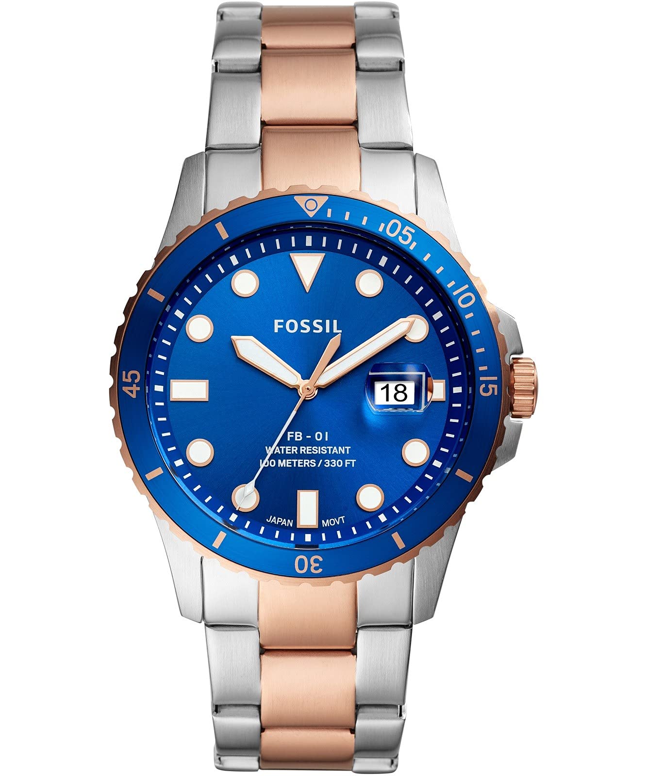 Fossil Reloj FS5654 Cuarzo analógico Acero 316 L Hombre
