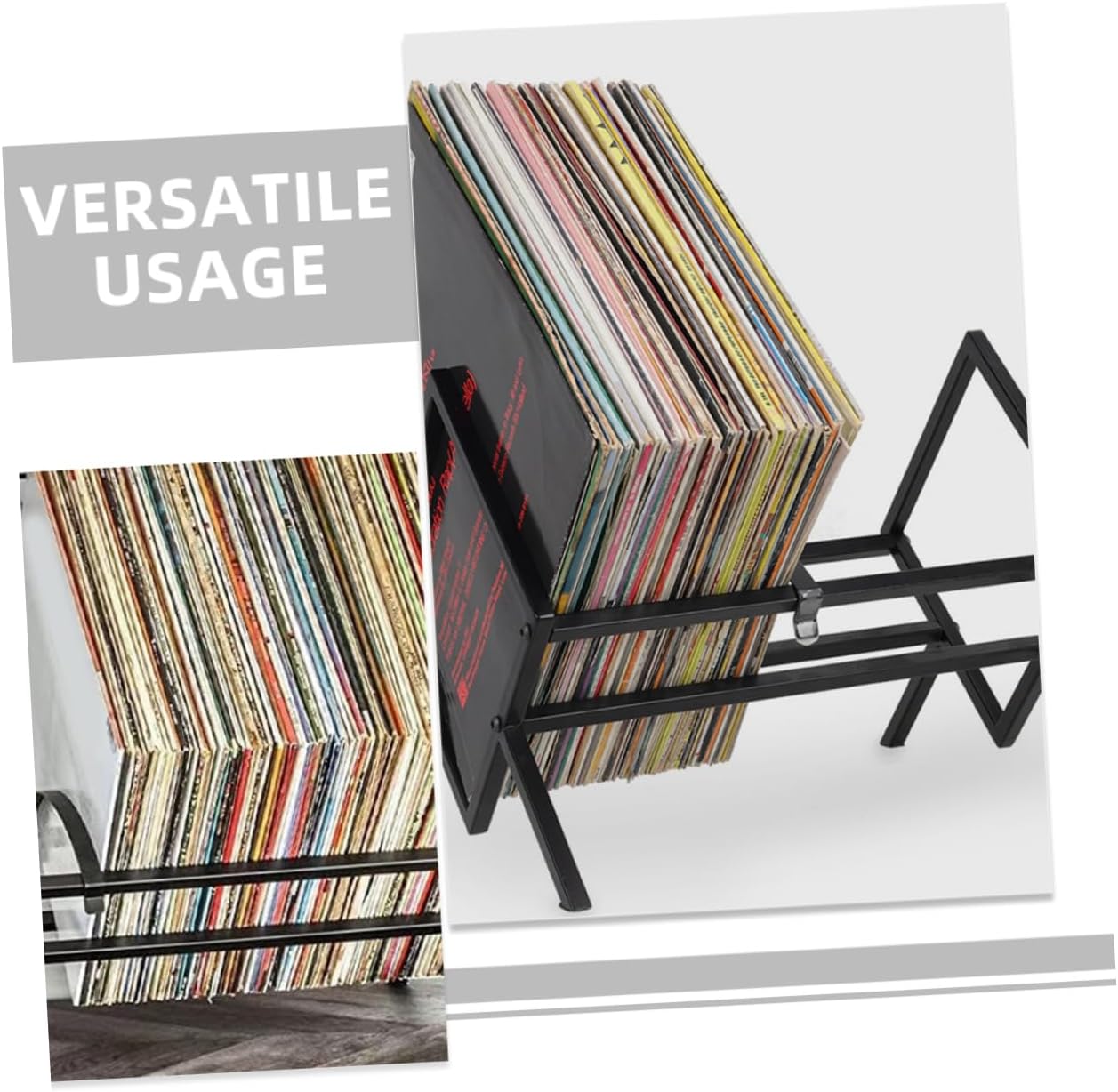 Desktop Iron Book Holder Multi-functional Magazine Rack for Records Books and Newspapers Stylish Home Storage for Small Spaces