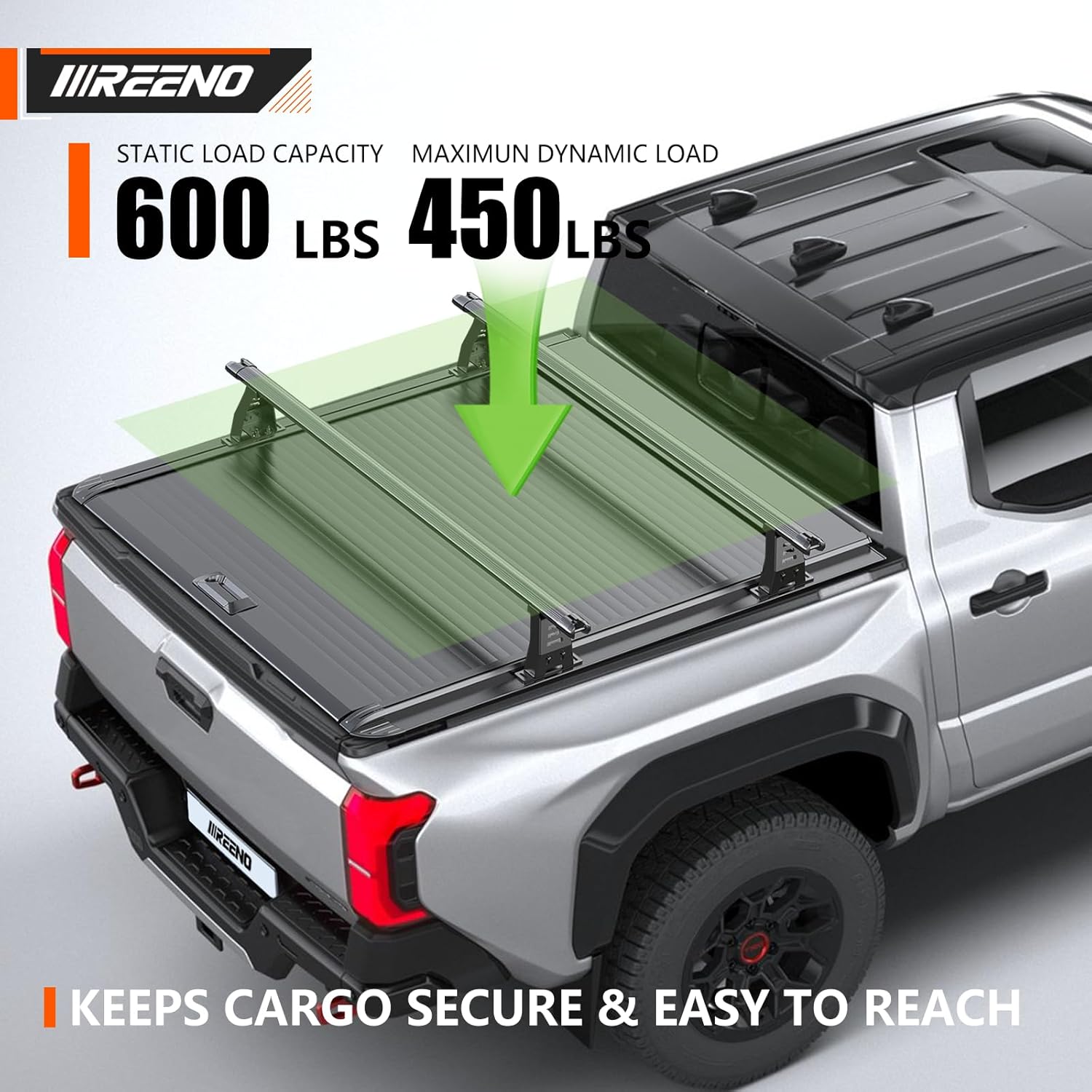Adjustable 68.8" Truck Bed Rack Cross Bars (2PCS), Heavy-Duty Aluminum T-Slot Crossbars Compatible with Mid-Size Trucks & Retractable Tonneau Covers with Rail System, Kayak & Bike Rack