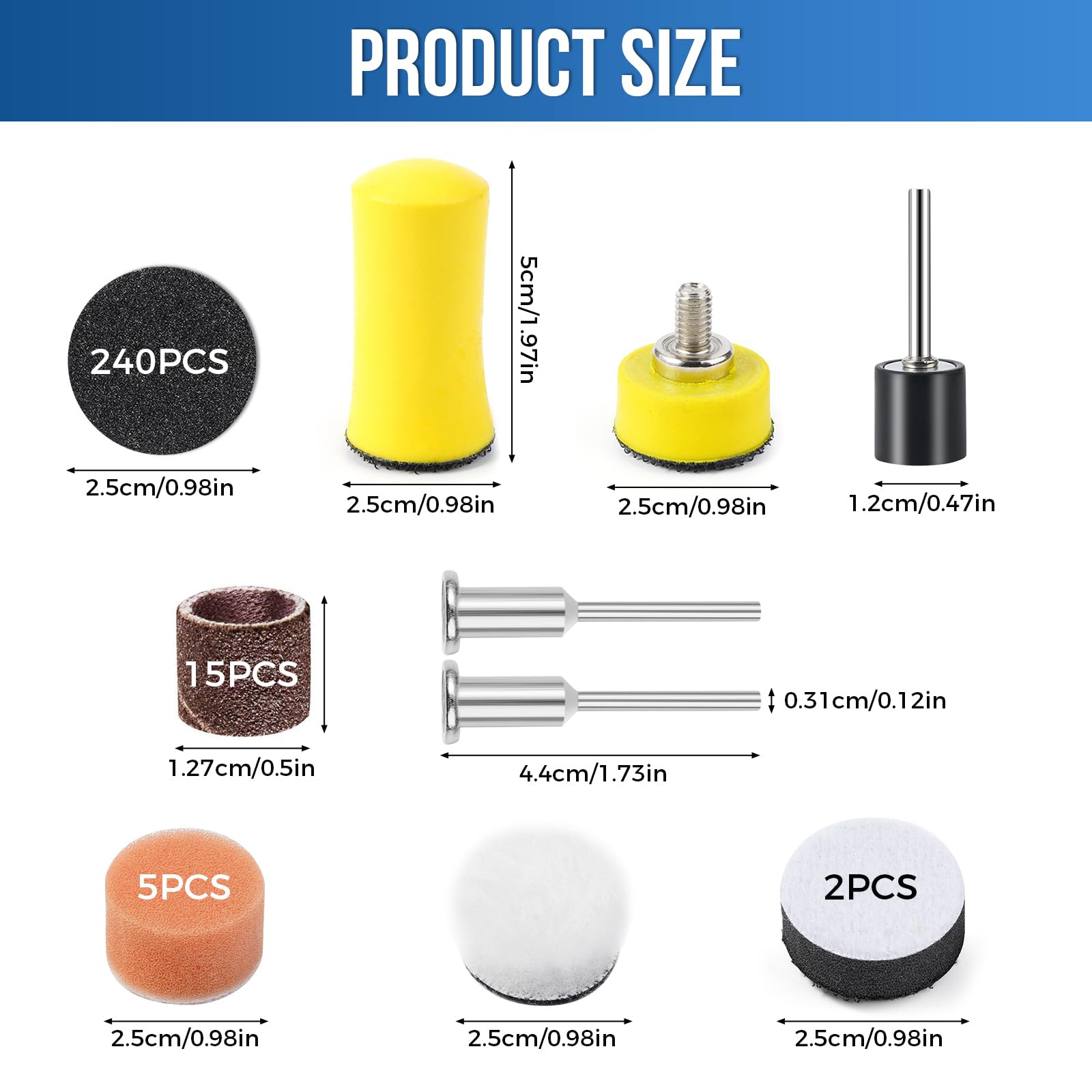 268 Pcs 1 Inch Wet and Dry Sanding Discs Drill Polishing Pads Kit - Image 2