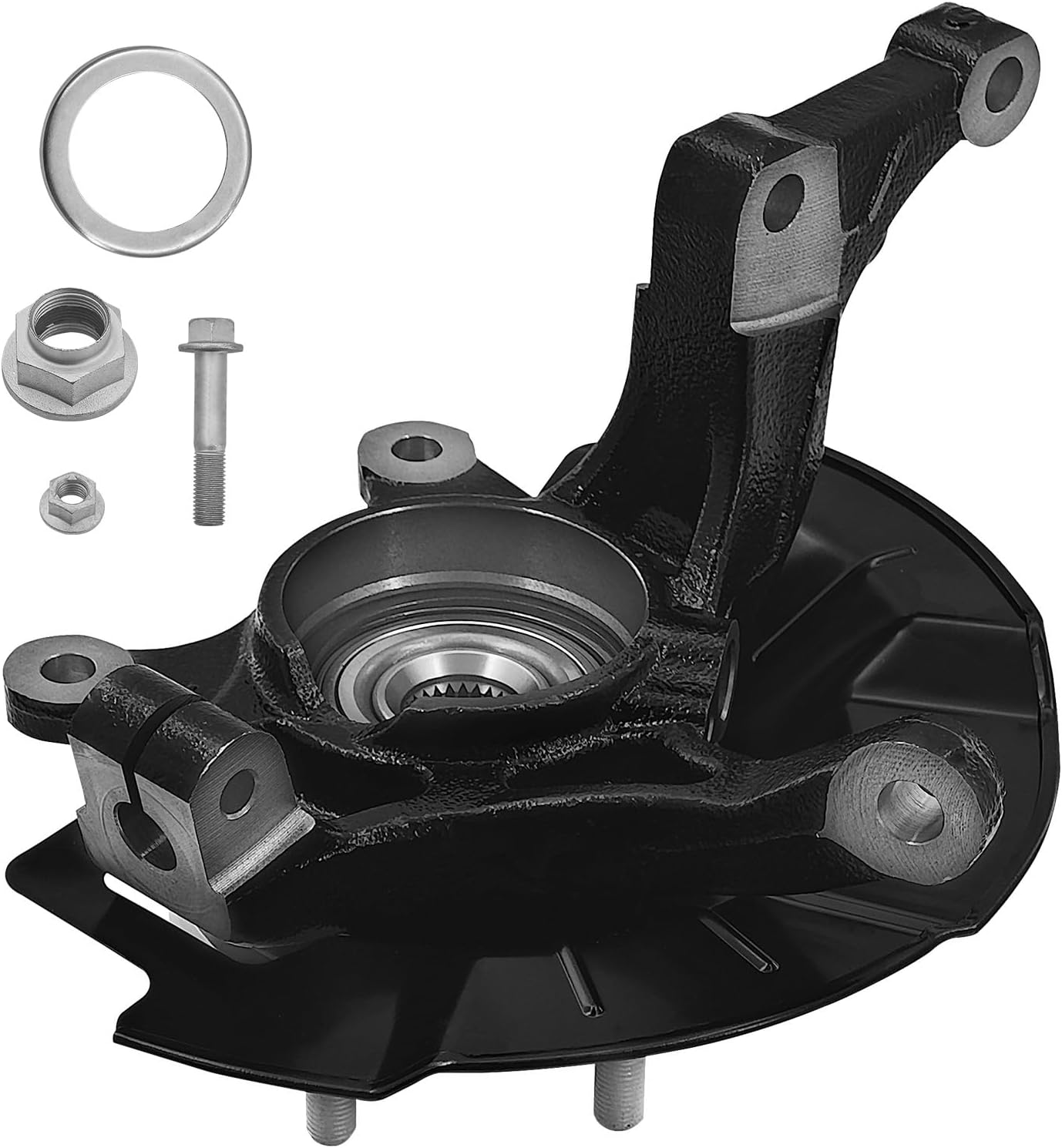 ‎686-364 Front Right Steering Knuckle Assembly Compatible with Kia Soul 1.6L 2.0L 2014-2016, Passenger Side Spindle Knuckle w/Wheel Bearing Hub, 51716-B2050 51720-0Q000