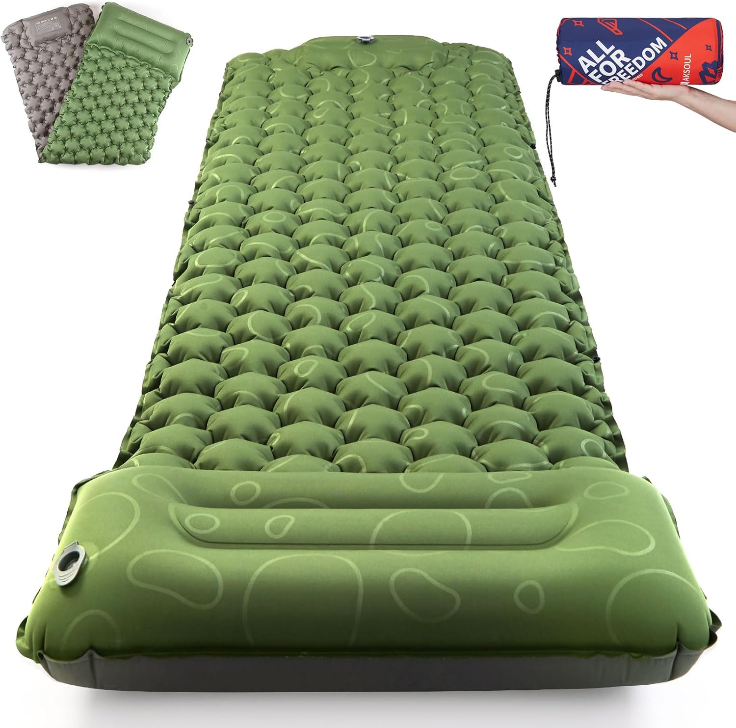 AKSOUL Sleeping Pad for Camping Ultralight Inflatable Sleeping Pad