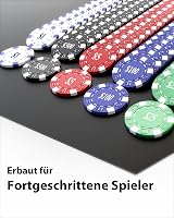 HEITOK 500 Darabos Poker Zseton Készlet 11,5g Számozott Zsetonokkal Alumínium Kofferben 1-500$ Blackjack Kaszinó Játékokhoz 2