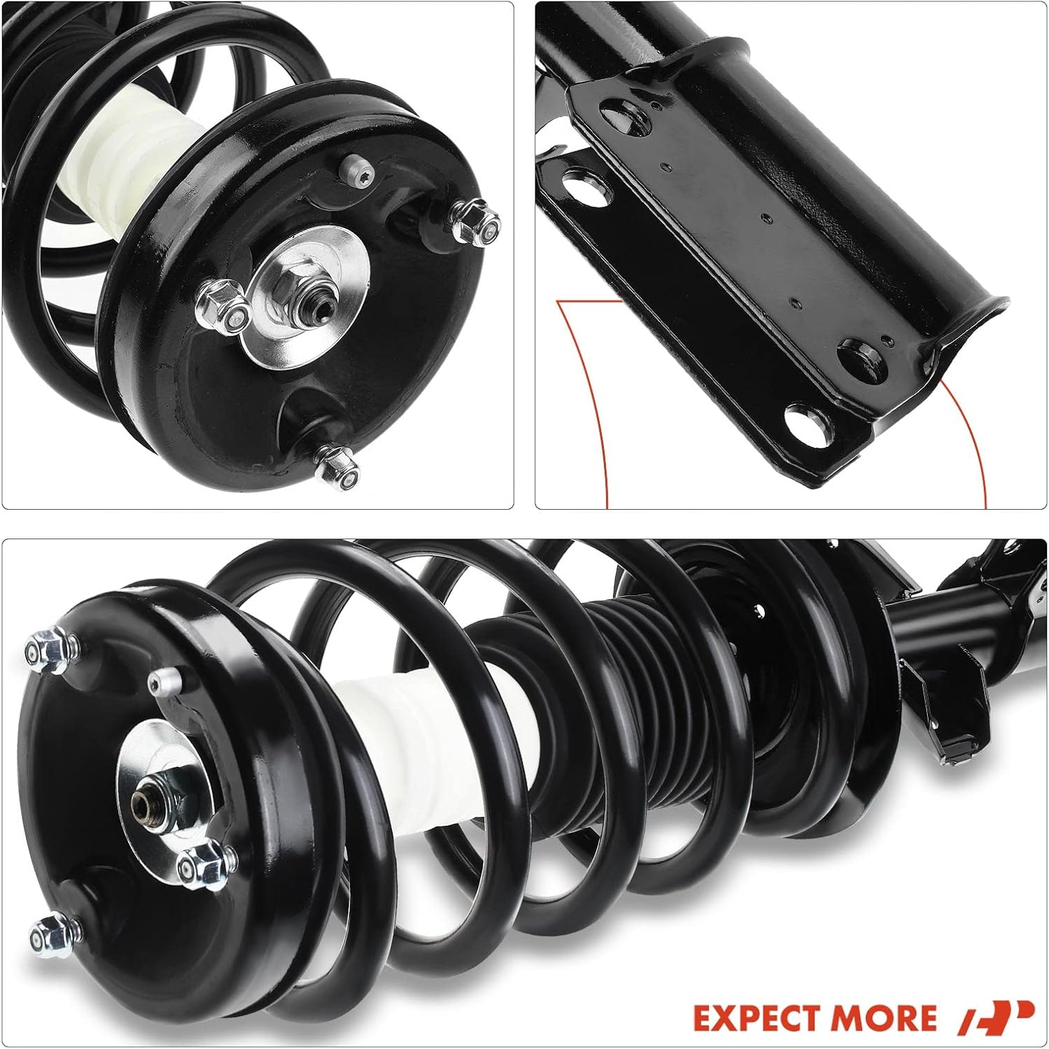 A-Premium Front Strut Assembly Compatible with BMW X5 [3.0L] 2001-2005, E53 Series - 2x Replacement Suspension Complete Strut Shock Absorber with Coil Spring