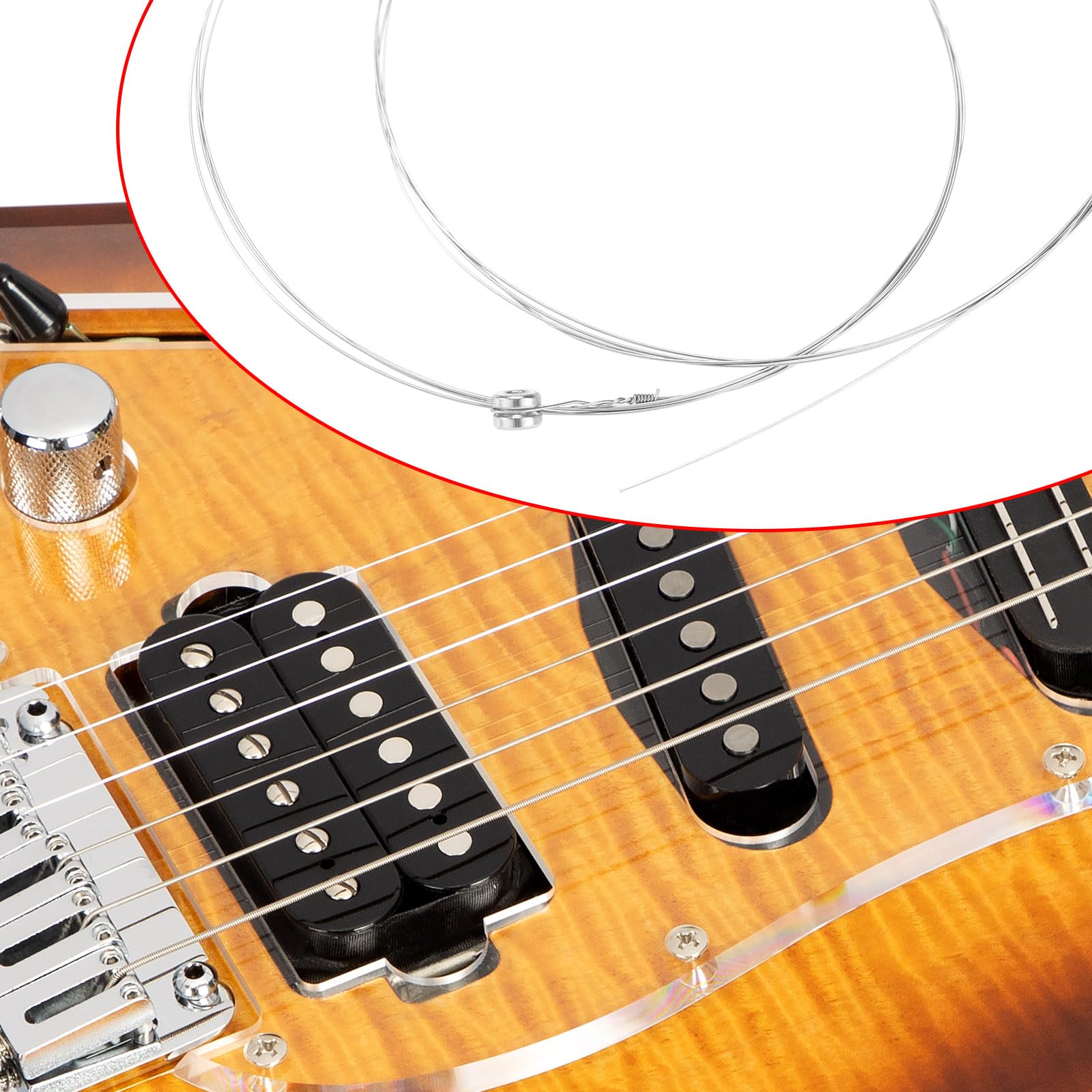 OTOTEC 10Pcs 011 Single High E Electric Guitar String Single Guitar Strings For Electric And Acoustic Electric Guitar Spares Light Tension Good Tone with Ball End - Image 3