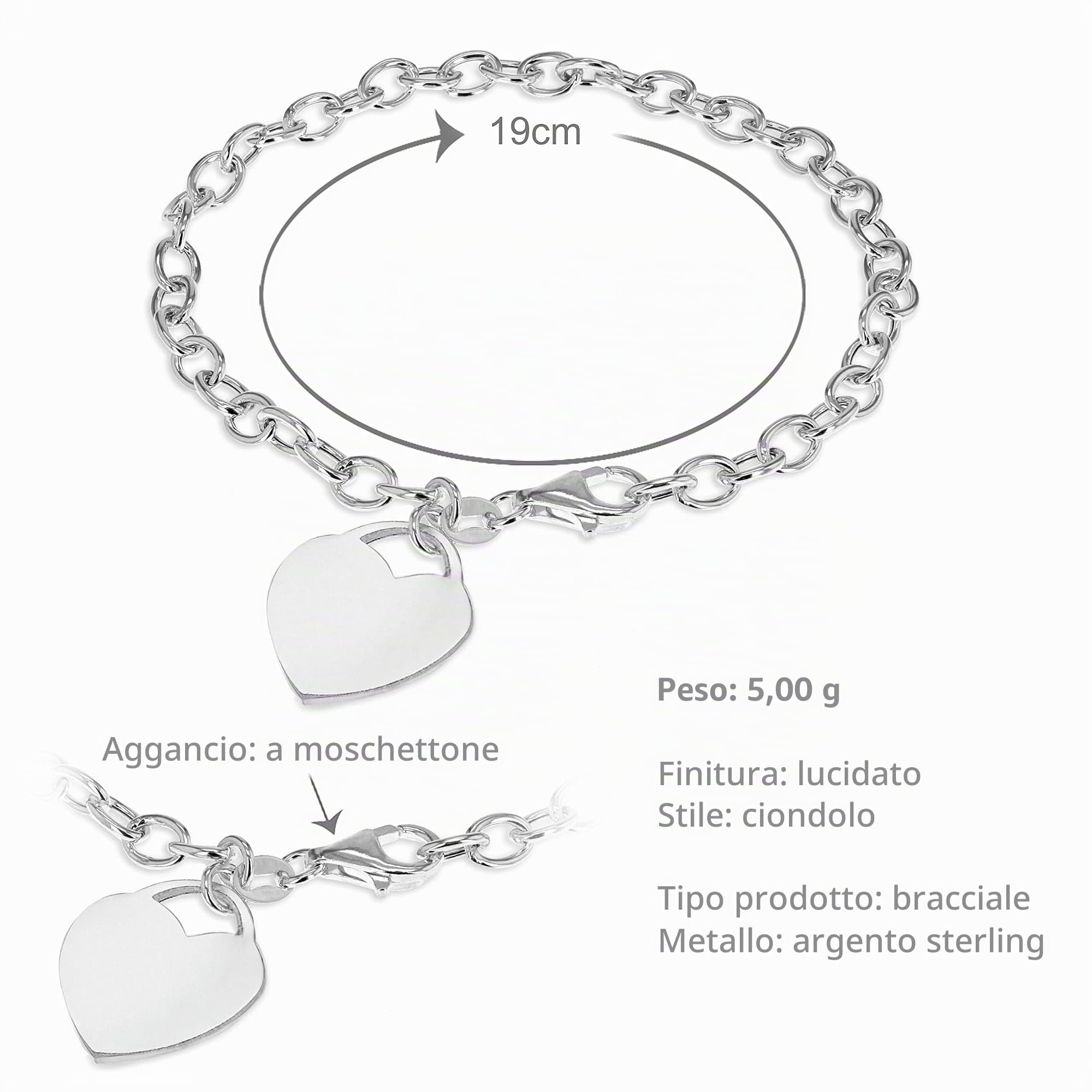 Tuscany Silver Bracciale da Donna in Argento Sterling 925