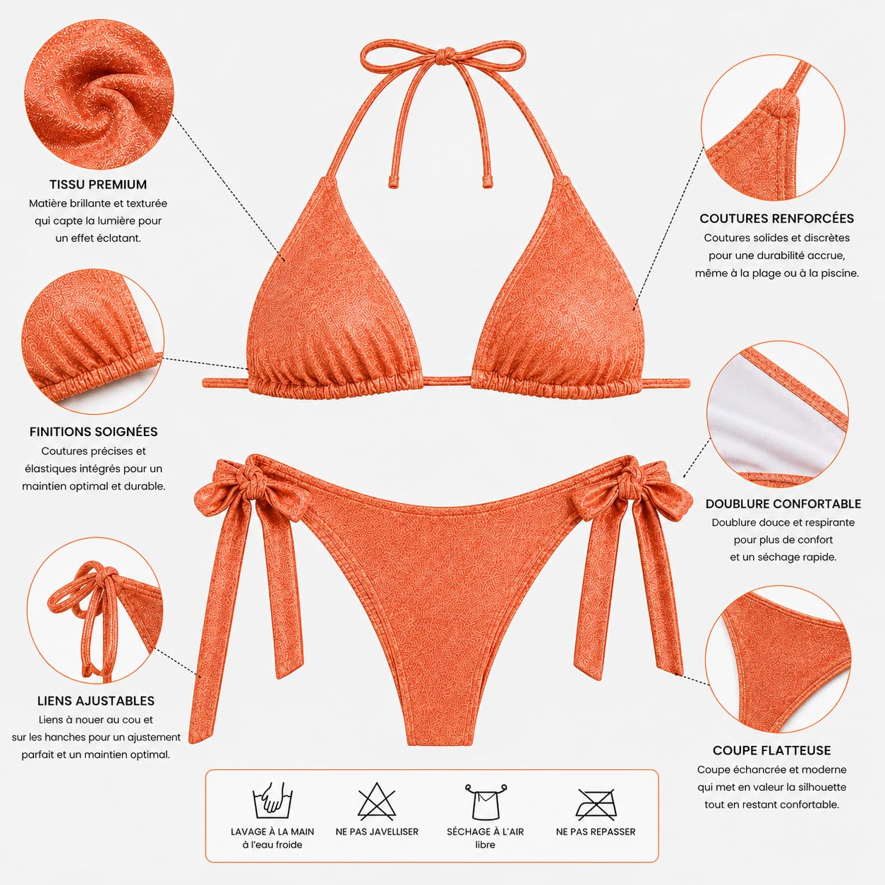 Traje de baño con lentejuelas para mujer de 2 piezas, triángulo con lentejuelas, conjunto de bikini para mujer sexy, bañador para playa