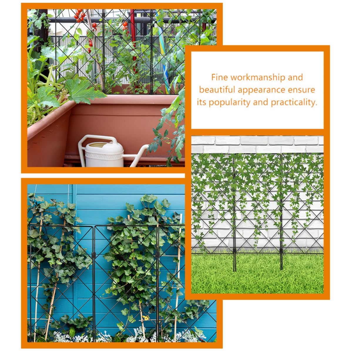 CLISPEED Tuteur pour Plantes en Fer Robuste et Réutilisable, Treillis D'intérieur et D'extérieur pour Jardin et Patio, Lot de 2 Supports pour Plantes Grimpantes