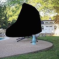 Vista 8 de Funda para tumbona colgante de patio de 73 pulgadas con cremallera, impermeable, curvada al aire libre, tumbona, tumbona, columpio