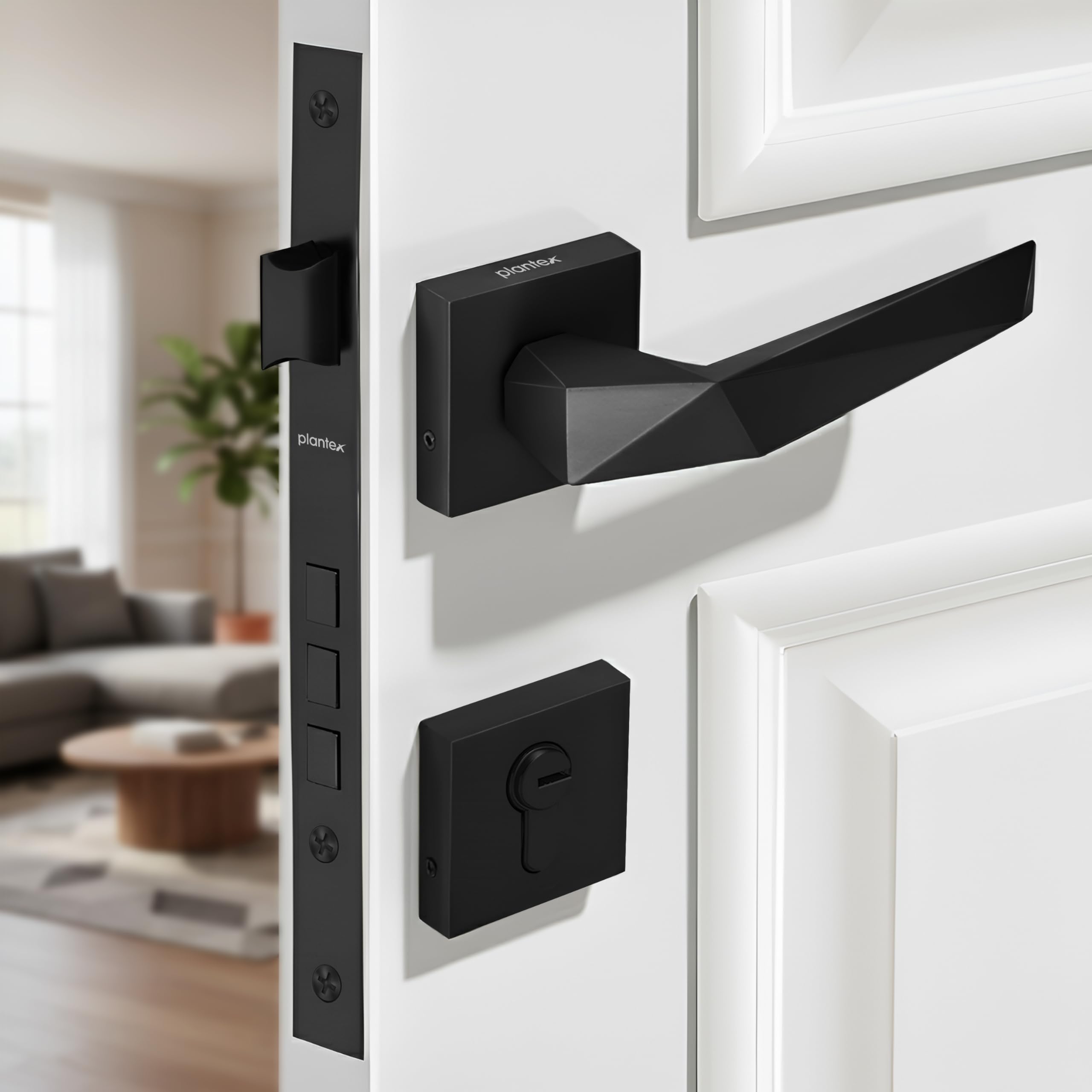 Plantex Mortise Lock - PVD Gold Security -9