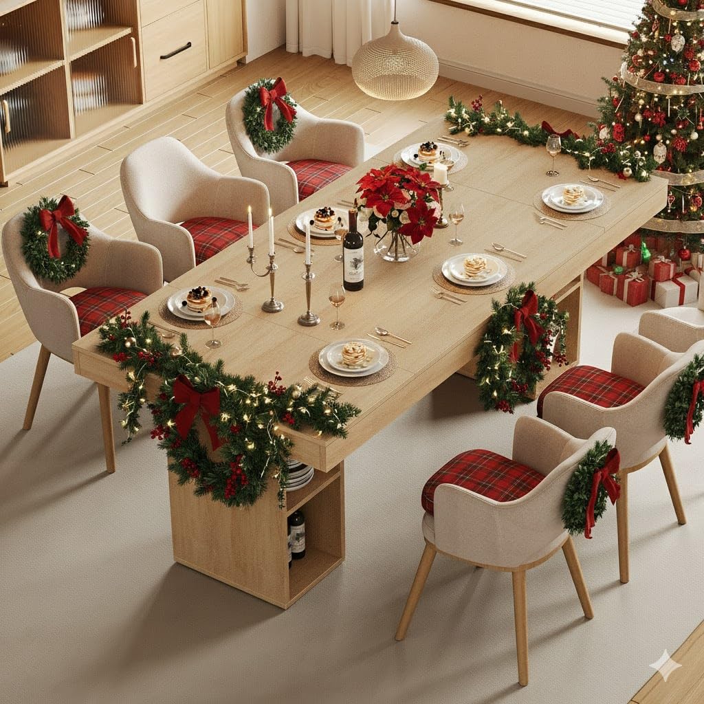 Garvee 63-Inch Large Dining Table for 4-6 with Dual Side Storage, Wooden Kitchen Table w/Large Tabletop & Sturdy Frame, Rectangular Dining Table with