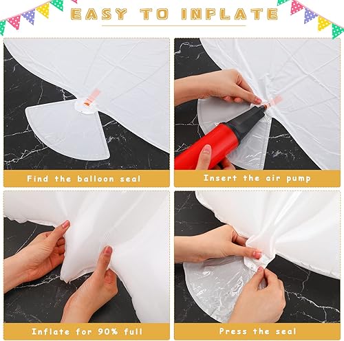 Miniatura 3 de HyDren Juego de 70 piezas de decoración de bautizo Mi Bautizo guirnalda de globos dorados y blancos con fondo de madera rústica que Dios bendiga