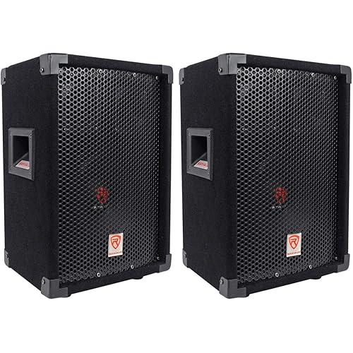 (2) Rockville RSG8 8 300 Watt 2-Way 8-Ohm Passive DJ/Pro PA Speaker