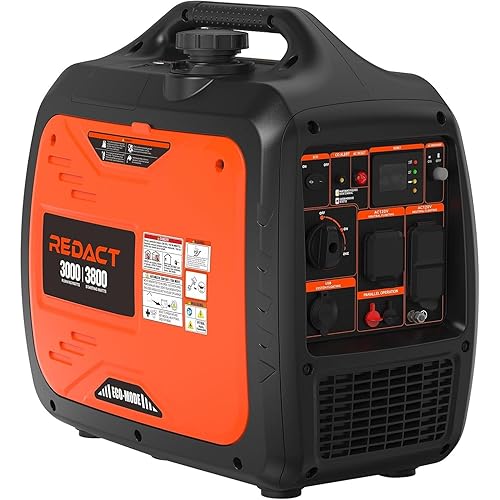 3800W Lightweight Portable Inverter Generator with Clean Power for Home, Camping, RV, Tailgating & Emergencies | Eco-Mode, CO Protection, Parallel Ready, Ultra-Quiet Gas Generator