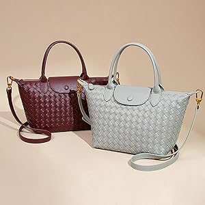 Amazon.com: Waiyqju Braided Luxury Women's Leather Tote Top