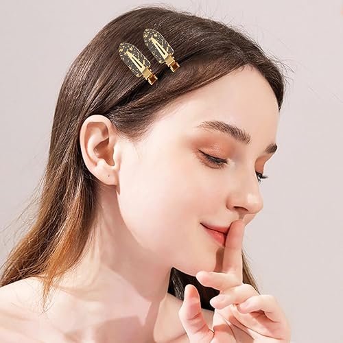 Vista 57 de KesaPlan 12 pinzas para el cabello sin doblar, con purpurina plateada, sin arrugas, pinzas para el cabello para peinar, pasador de pelo plano sin