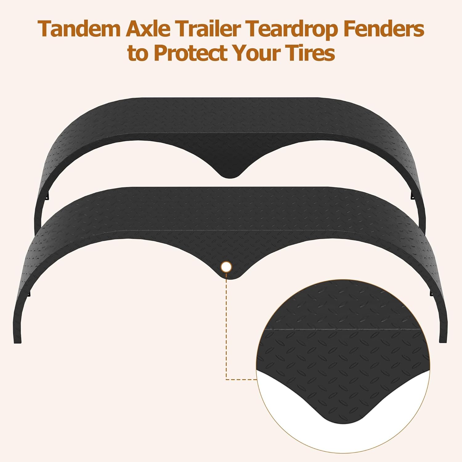 2Pcs Trailer Stainless Steel Tandem Fender Double Axle | Smooth & Diamond Plate Material 66" x 9.1" x 20" Fr Car Hauler Trailer,Cargo Trailer,Utility Trailer