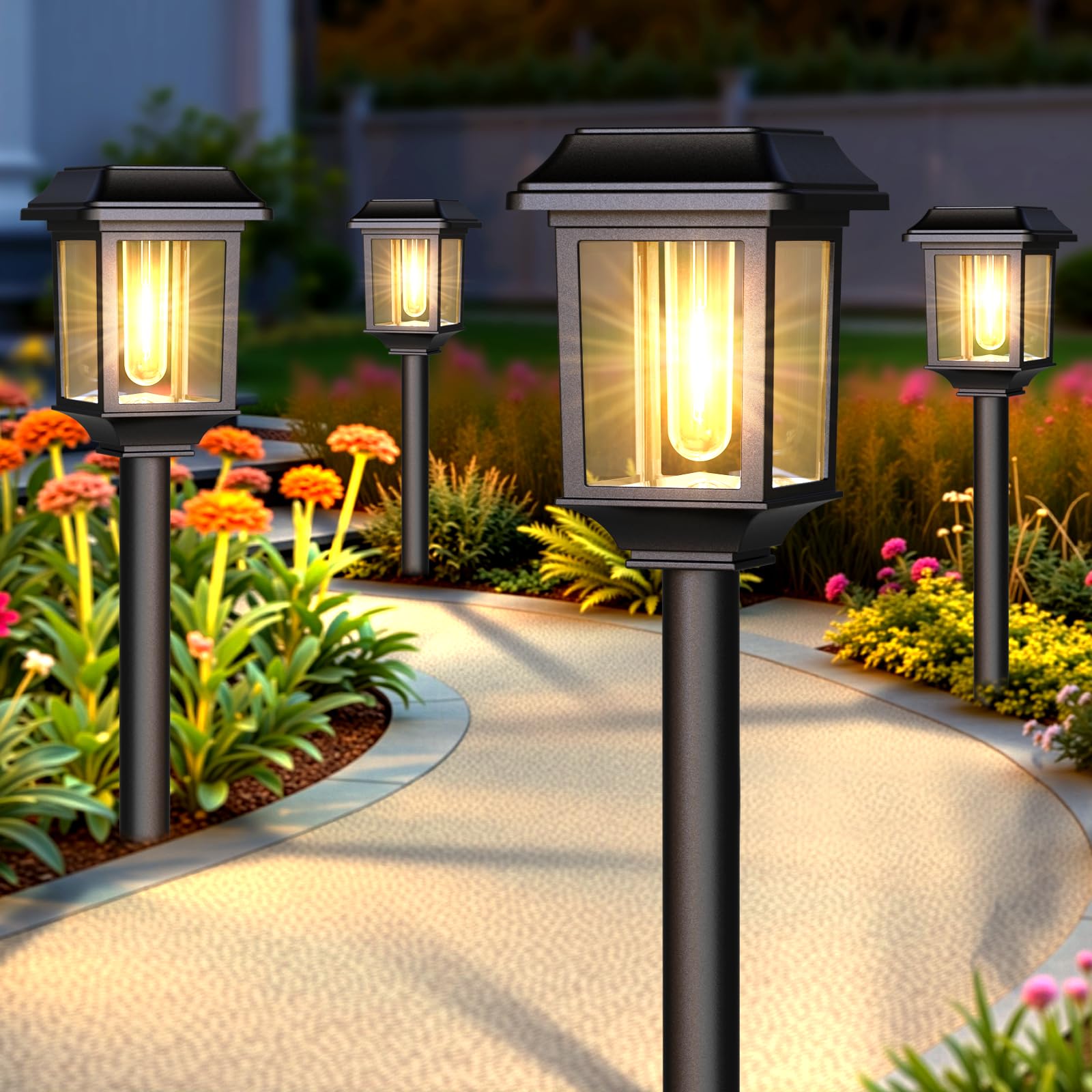 Mancra Solar Outdoor Lights 8 Pack 3000K