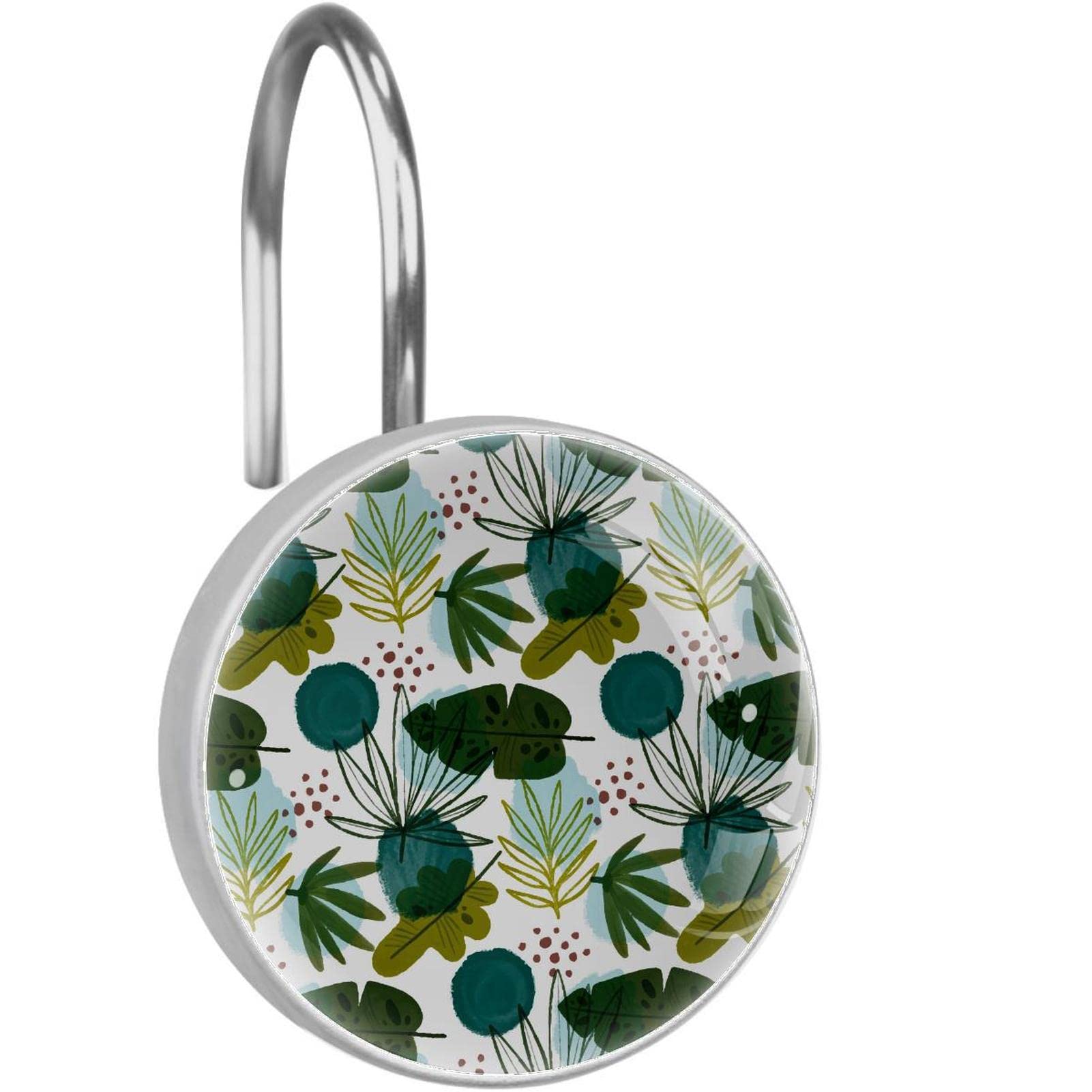 Crochets de douche en inox motif feuilles pour transformer votre salle de bain en spa de nature