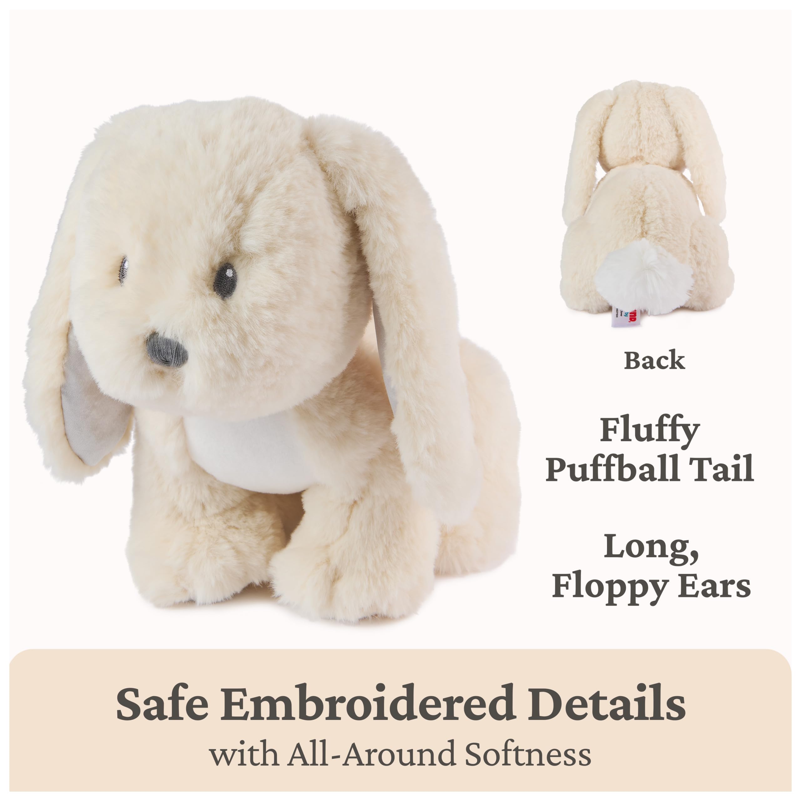 Baby GUND Clover Bunny peluche, coniglietto di peluche per neonati e bambini, crema, 25,4 cm