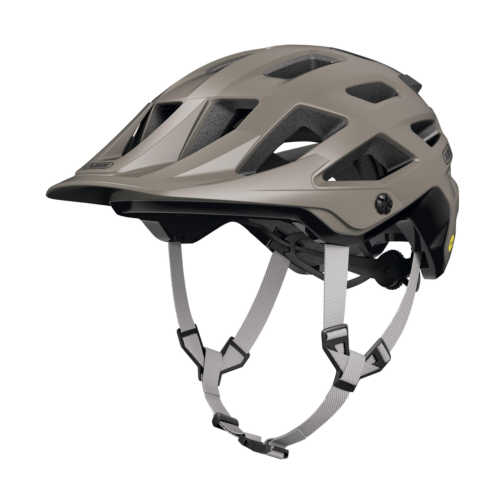 ABUS Casco MTB Moventor 2.0 MIPS, Casco Bicicleta Gris, Talla M