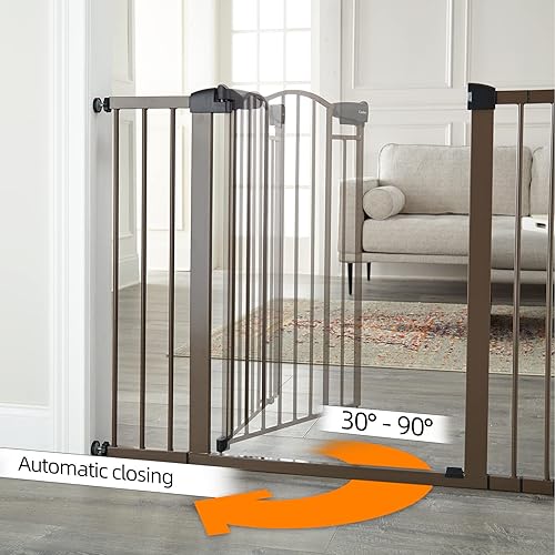 Miniatura 3 de Cumbor Puerta de bebé extra alta de 36 pulgadas, 29.7 a 46 pulgadas de ancho para escaleras, fácil instalación, puertas de perro montadas a presión