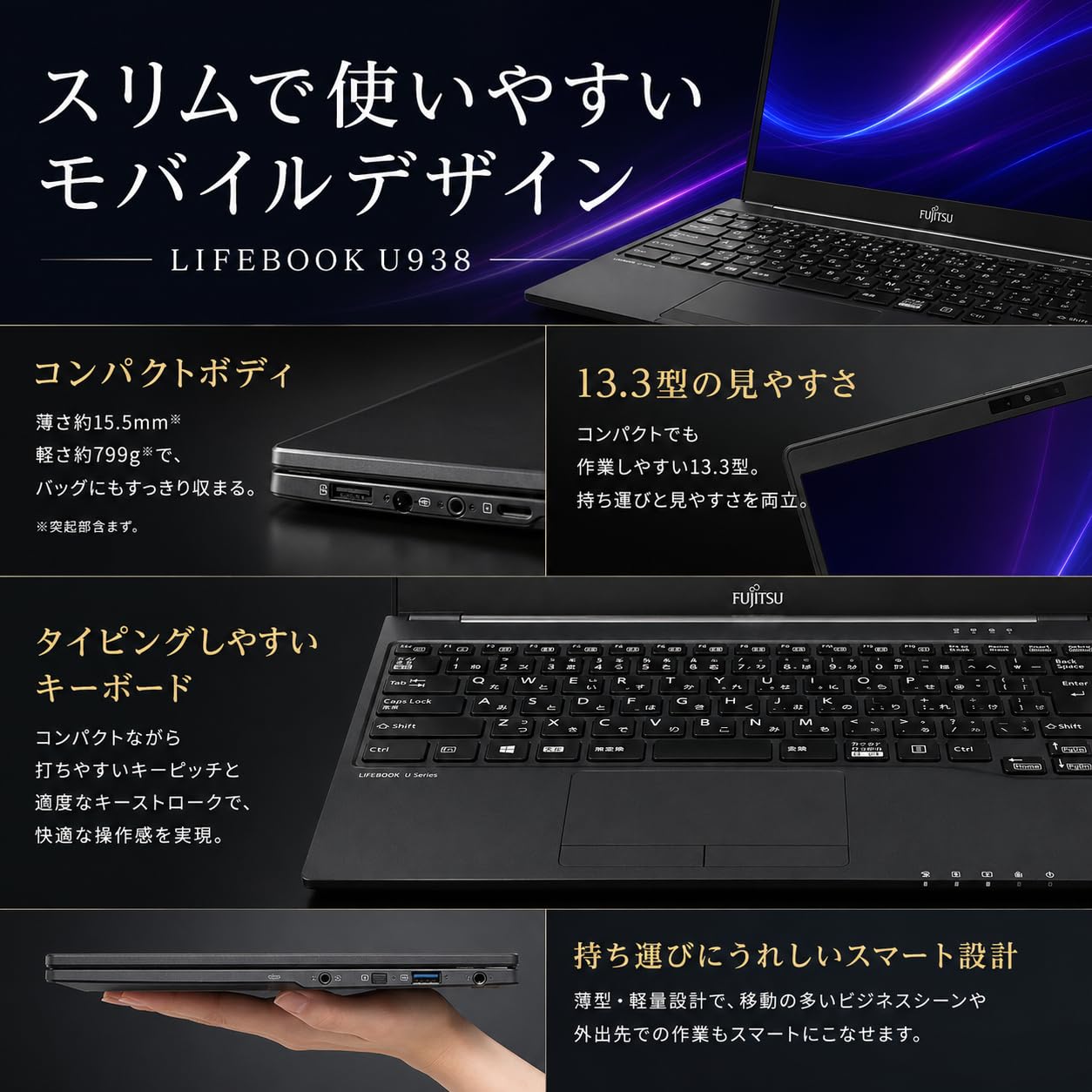 Amazon.co.jp: 【整備済み品】富士通 LIFEBOOK U938 ノートパソコン