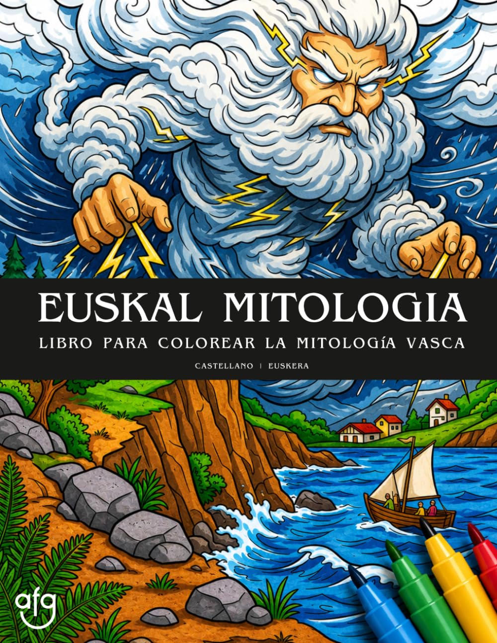 Euskal Mitologia: Libro para colorear la mitología vasca