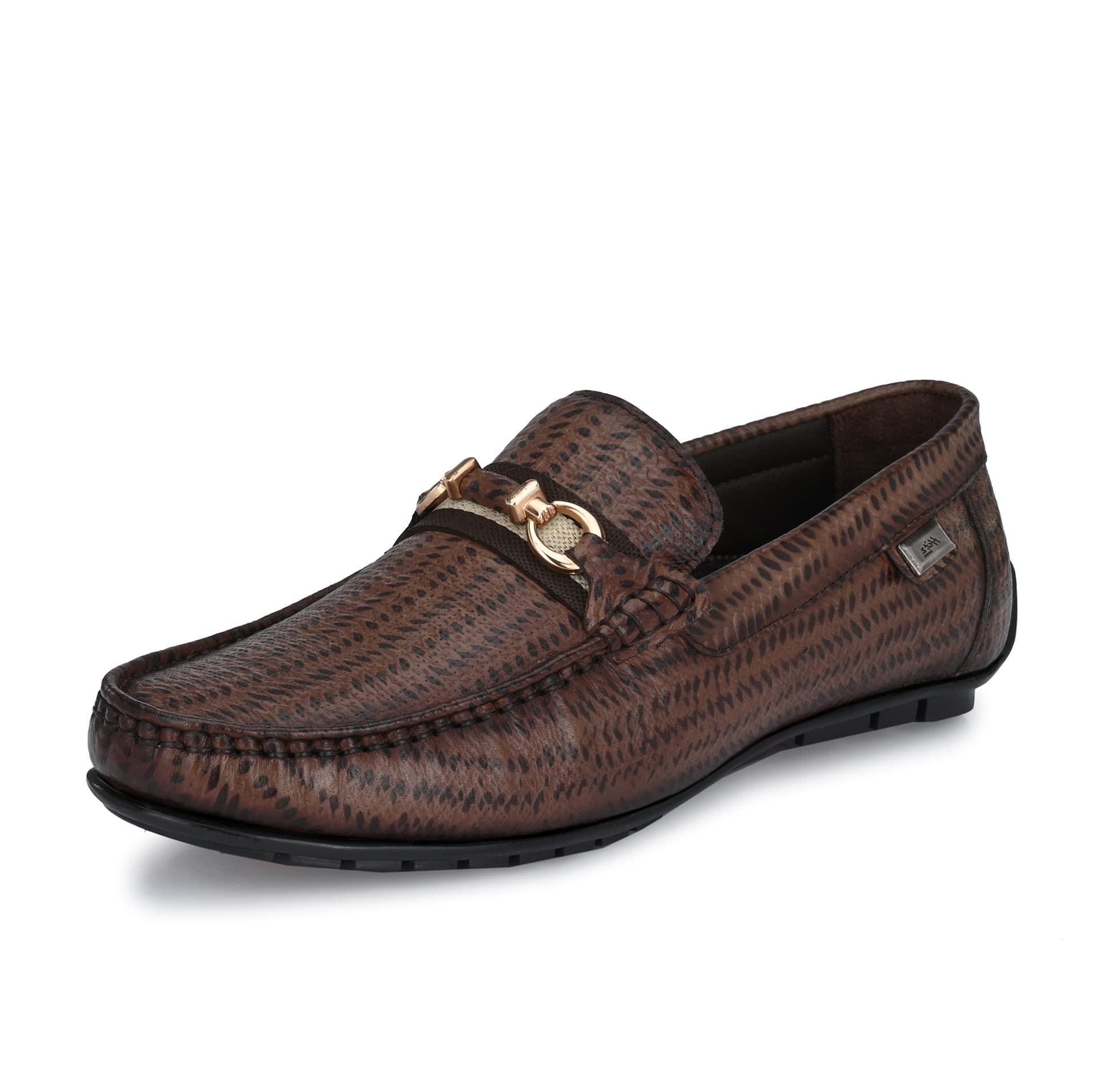HITZ Mens Brown Leather Slip-On Casual Loafer Shoes - 10 (B0BQWBLDDC) Amazon Price History, Amazon Price Tracker
