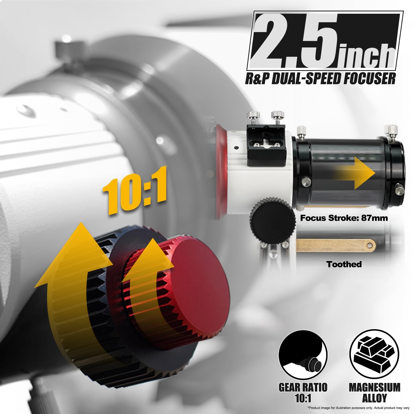 SVBONY Telescopio SV550 APO per adulti ad alta potenza, 122 mm, F7, rifrattore apocromatico, telescopio rifrattore apocromatico con 300 mm versatile a coda di rondine e borsa, per astrofotografia e
